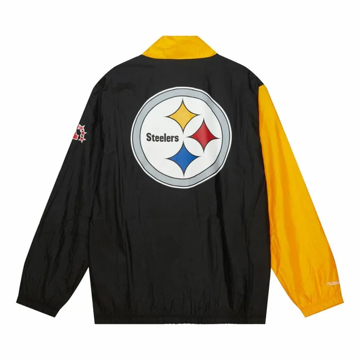 Men039s Jackets and Outerwear Mitchell and Ness Arched Retro Lined Windbreaker Pittsburgh Steelers Men039s Jackets and Outerwear Mitchell and Ness Arched Retro Lined Windbreaker Pittsburgh Steelers