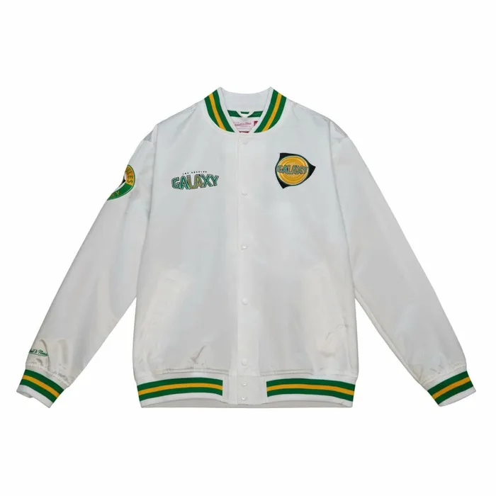 Men039s Jackets and Outerwear Mitchell and Ness City Collection Lightweight Satin Jacket Los Angeles Galaxy Men039s Jackets and Outerwear Mitchell and Ness City Collection Lightweight Satin Jacket Los Angeles Galaxy
