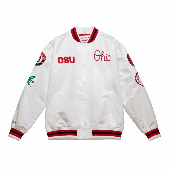 Men039s Jackets and Outerwear Mitchell and Ness City Collection Lightweight Satin Jacket Ohio State Men039s Jackets and Outerwear Mitchell and Ness City Collection Lightweight Satin Jacket Ohio State