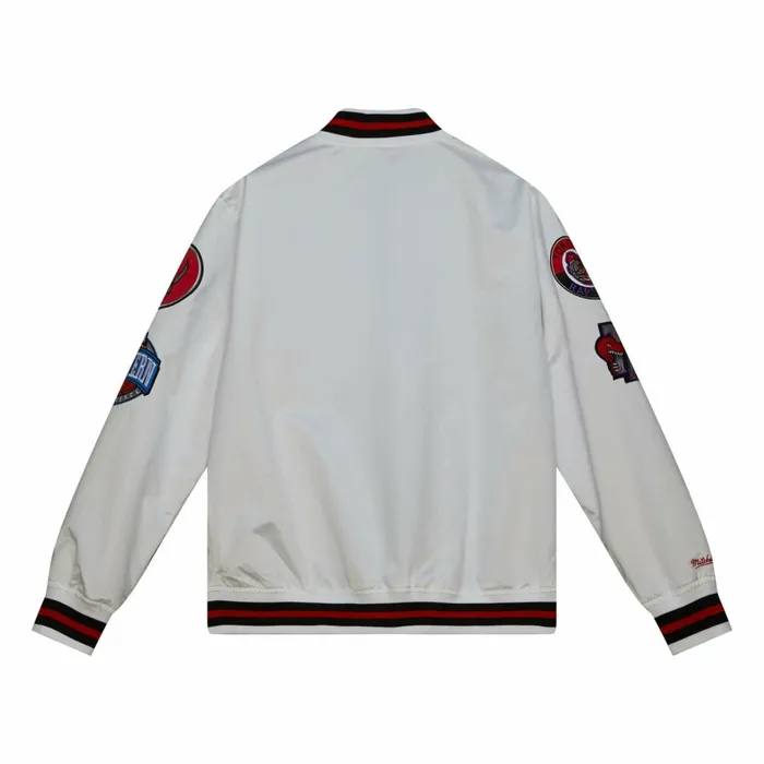 Men039s Jackets and Outerwear Mitchell and Ness City Collection Lightweight Satin Jacket Toronto Raptors