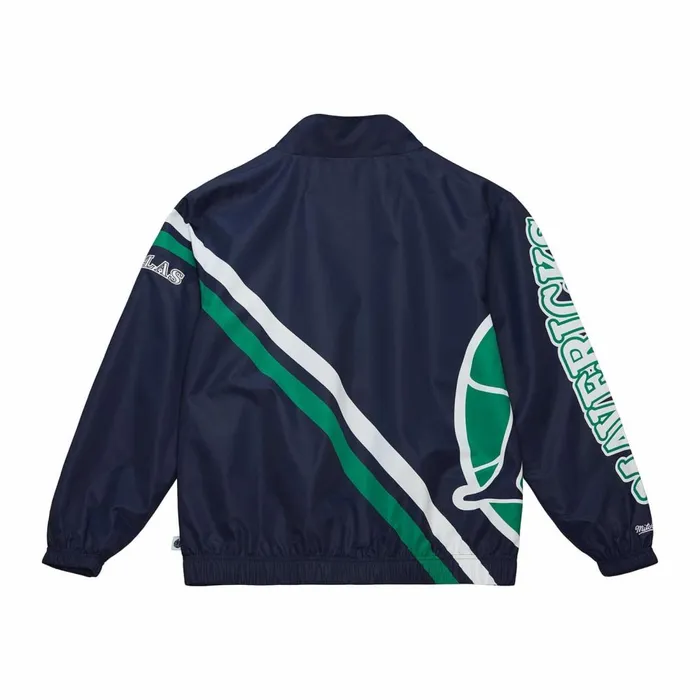 Men039s Jackets and Outerwear Mitchell and Ness Exploded Logo Warm Up Jacket Dallas Mavericks