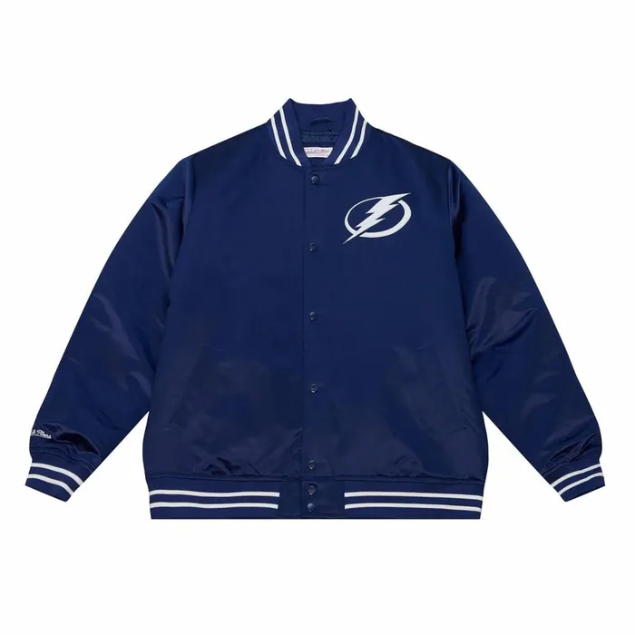 Men039s Jackets and Outerwear Mitchell and Ness Heavyweight Satin Jacket Tampa Bay Lightning Men039s Jackets and Outerwear Mitchell and Ness Heavyweight Satin Jacket Tampa Bay Lightning