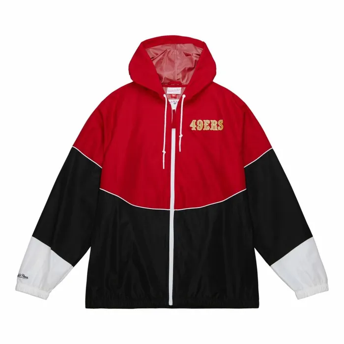 Men039s Jackets and Outerwear Mitchell and Ness Home Team Lightweight Windbreaker San Francisco 49ers Men039s Jackets and Outerwear Mitchell and Ness Home Team Lightweight Windbreaker San Francisco 49ers