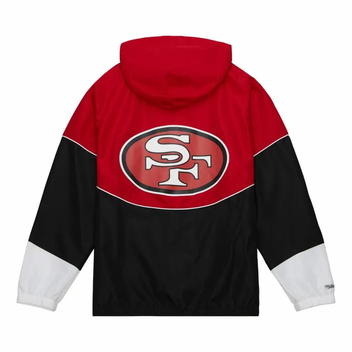 Men039s Jackets and Outerwear Mitchell and Ness Home Team Lightweight Windbreaker San Francisco 49ers