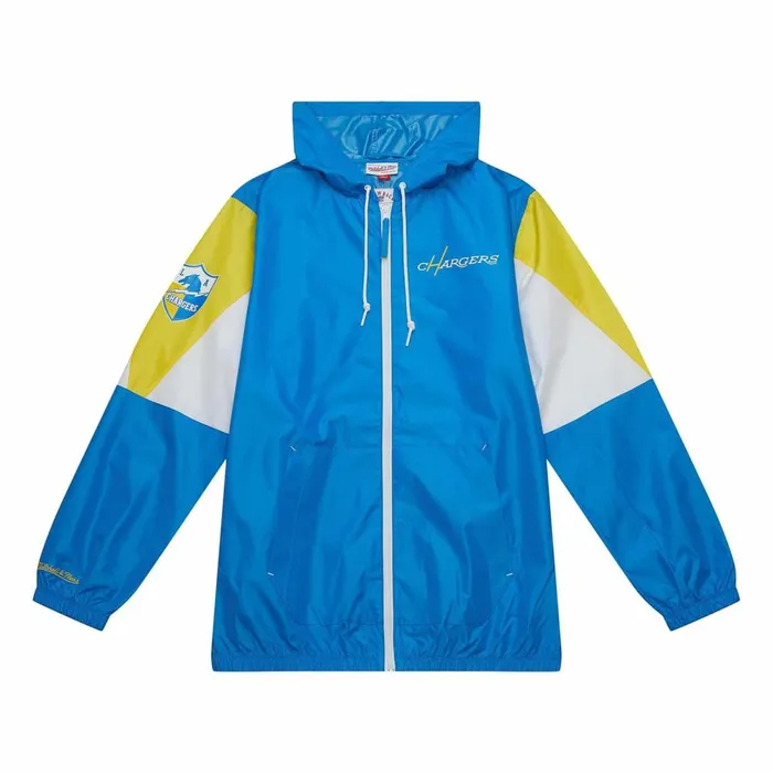 Men039s Jackets and Outerwear Mitchell and Ness Throw It Back Full Zip Windbreaker Los Angeles Chargers Men039s Jackets and Outerwear Mitchell and Ness Throw It Back Full Zip Windbreaker Los Angeles Chargers