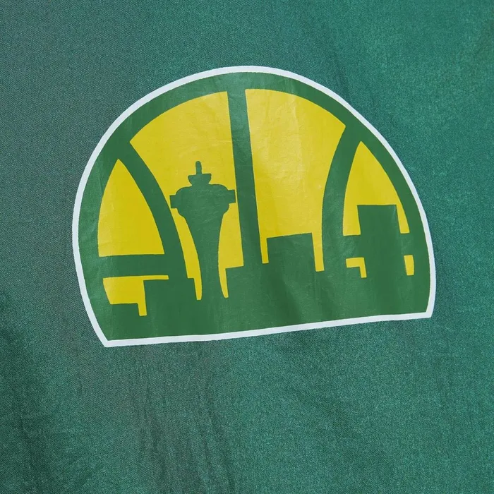 Men039s Jackets and Outerwear Mitchell and Ness Undeniable Full Zip Windbreaker Seattle Supersonics