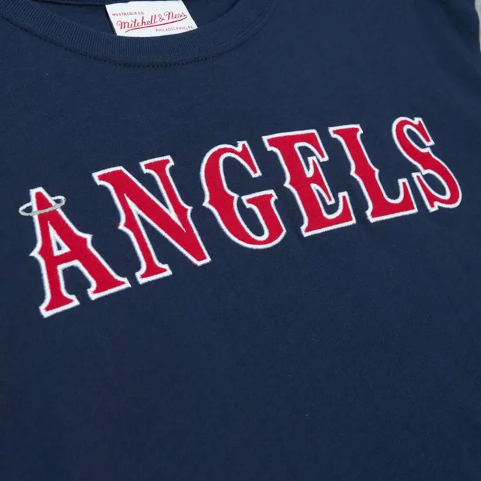 Men039s MLB Mitchell and Ness Color Blocked SS Tee California Angels Men039s MLB Mitchell and Ness Color Blocked SS Tee California Angels