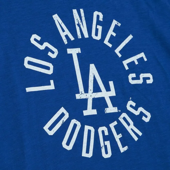 Men039s MLB Mitchell and Ness Legendary Slub SS Tee Los Angeles Dodgers