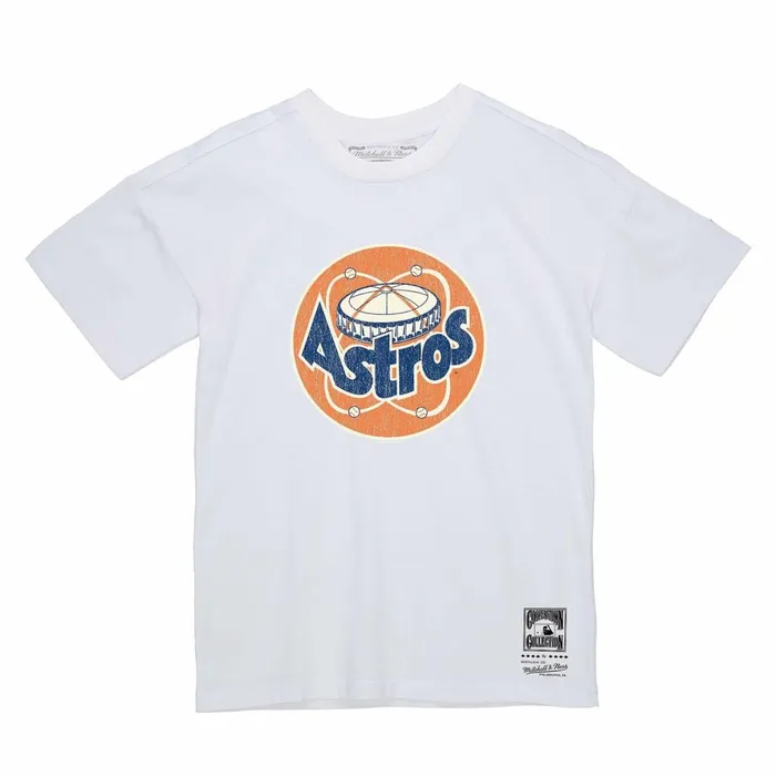 Men039s MLB Mitchell and Ness Under The Lights Tee Houston Astros