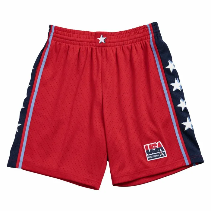 Men039s NBA Swingman Mitchell and Ness Swingman Shorts Team USA 1996