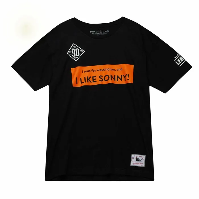 Men039s NFL Mitchell and Ness Bumper Sticker Tee Collaboration Sonny Jurgensen Men039s NFL Mitchell and Ness Bumper Sticker Tee Collaboration Sonny Jurgensen