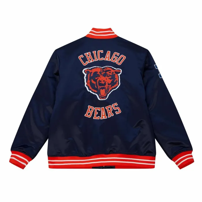 Men039s NFL Mitchell and Ness Heavyweight Satin Jacket Chicago Bears Men039s NFL Mitchell and Ness Heavyweight Satin Jacket Chicago Bears