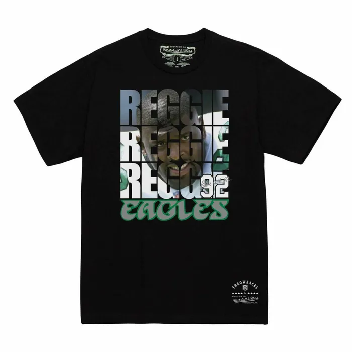 Men039s NFL Mitchell and Ness NFL Tee Philadelphia Eagles Reggie White