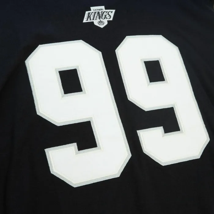 Men039s NHL Mitchell and Ness Icon Premium NandN SS Tee Los Angeles Kings Wayne Gretzky