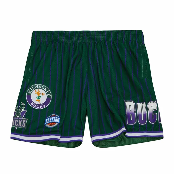 Men039s Shorts Mitchell and Ness City Collection Mesh Shorts Milwaukee Bucks