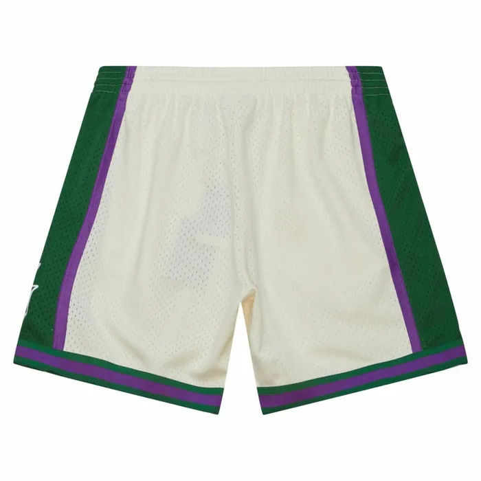Men039s Shorts Mitchell and Ness Cream Swingman Shorts Milwaukee Bucks 2000 Men039s Shorts Mitchell and Ness Cream Swingman Shorts Milwaukee Bucks 2000