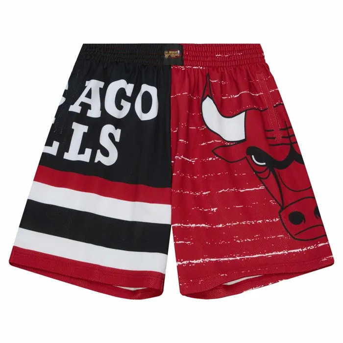 Men039s Shorts Mitchell and Ness Jumbotron 30 Shorts Chicago Bulls