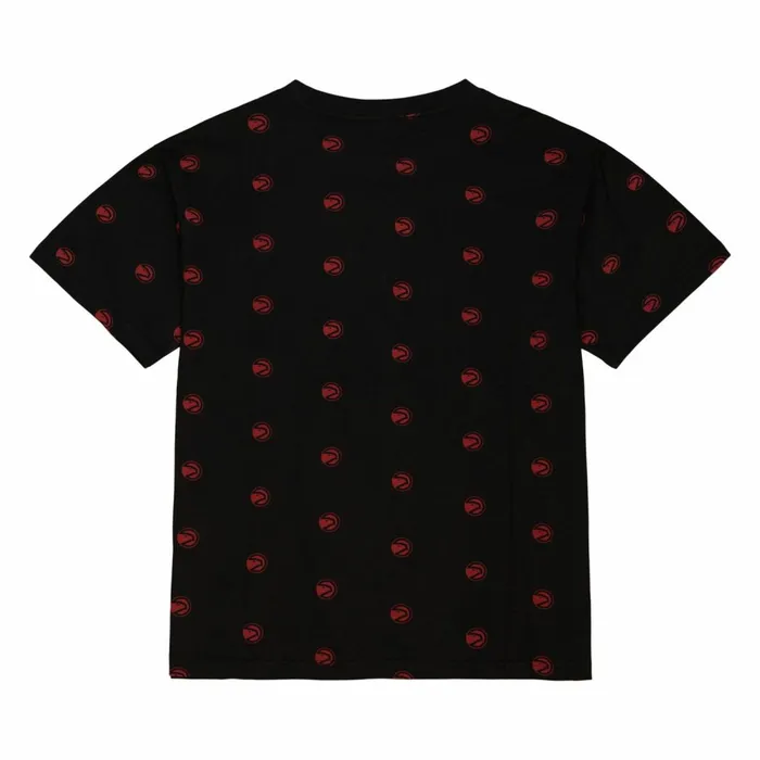 Men039s TShirts and Tops Mitchell and Ness AOP SS Top Atlanta Hawks