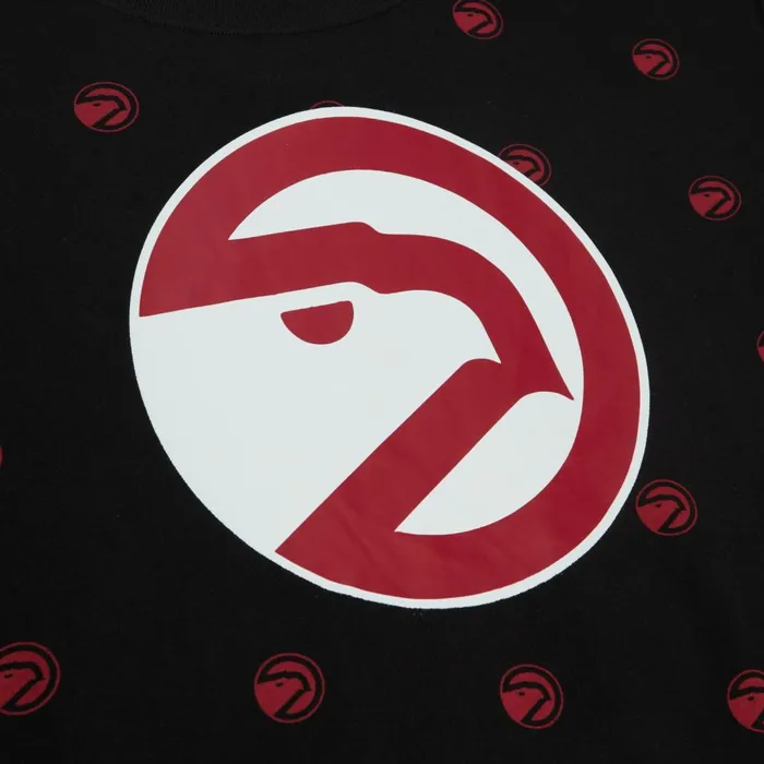 Men039s TShirts and Tops Mitchell and Ness AOP SS Top Atlanta Hawks