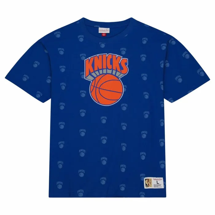 Men039s TShirts and Tops Mitchell and Ness AOP SS Top New York Knicks