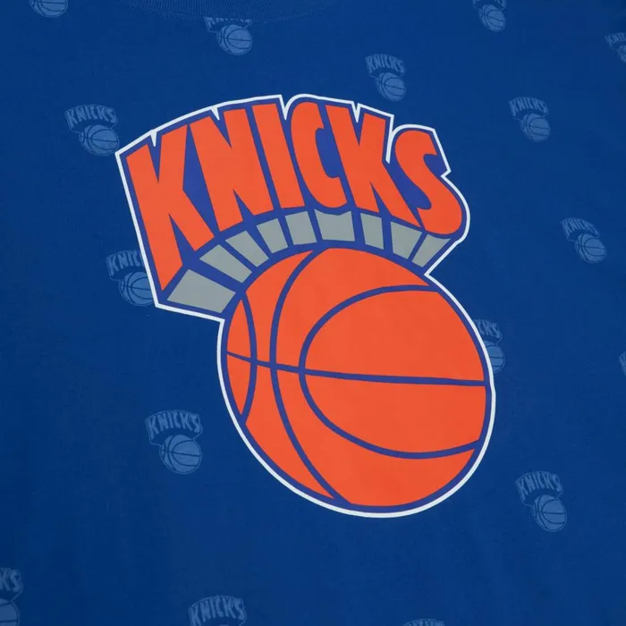 Men039s TShirts and Tops Mitchell and Ness AOP SS Top New York Knicks