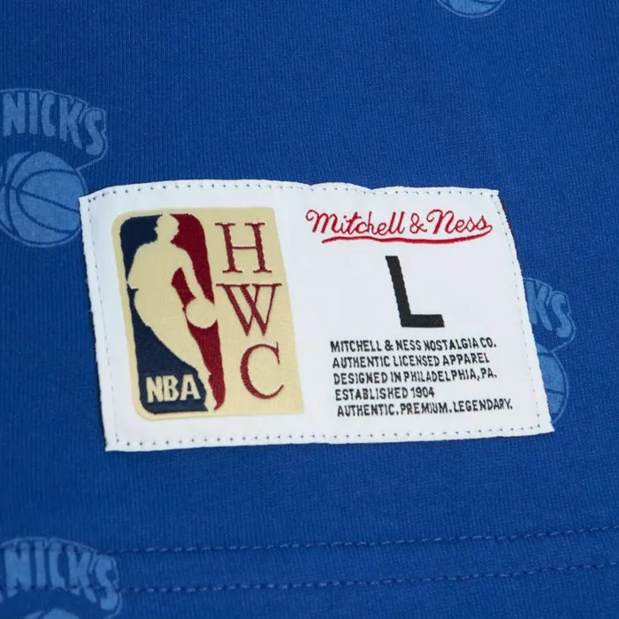 Men039s TShirts and Tops Mitchell and Ness AOP SS Top New York Knicks