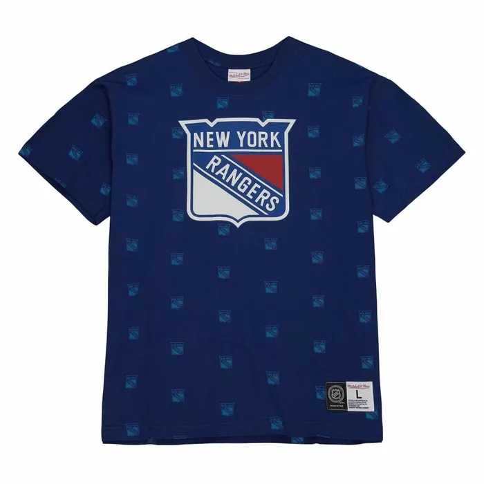 Men039s TShirts and Tops Mitchell and Ness AOP SS Top New York Rangers