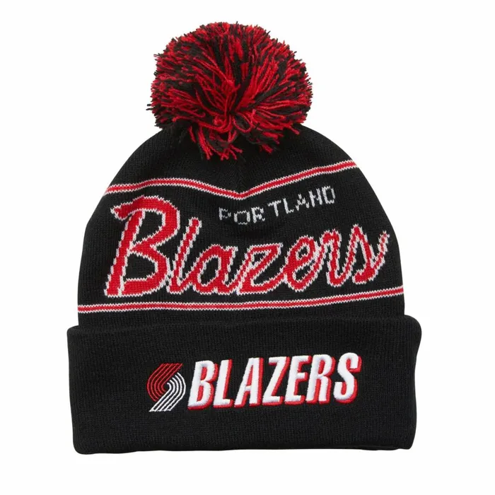 Men039sWomen039s Knit 154 Styles Mitchell and Ness Script Pom Beanie HWC Portland Trail Blazers Men039sWomen039s Knit 154 Styles Mitchell and Ness Script Pom Beanie HWC Portland Trail Blazers