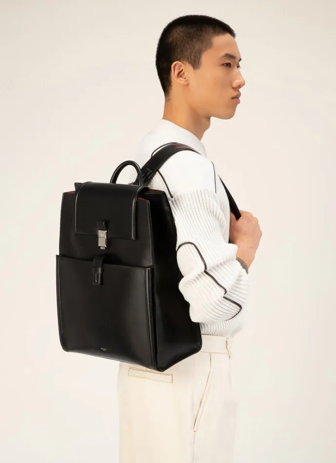 Men Bally Backpacks Shonny 8211 Leather Backpack In Black