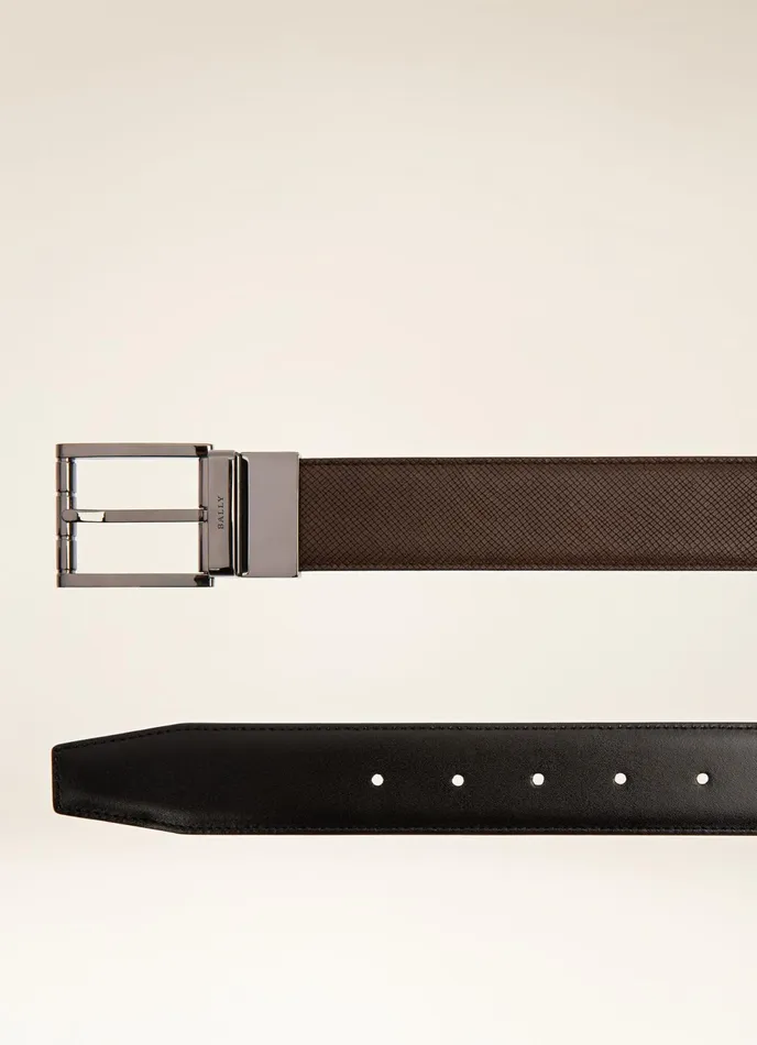 Men Bally Belts Astor 8211 Leather 35mm Belt In Brown and Black