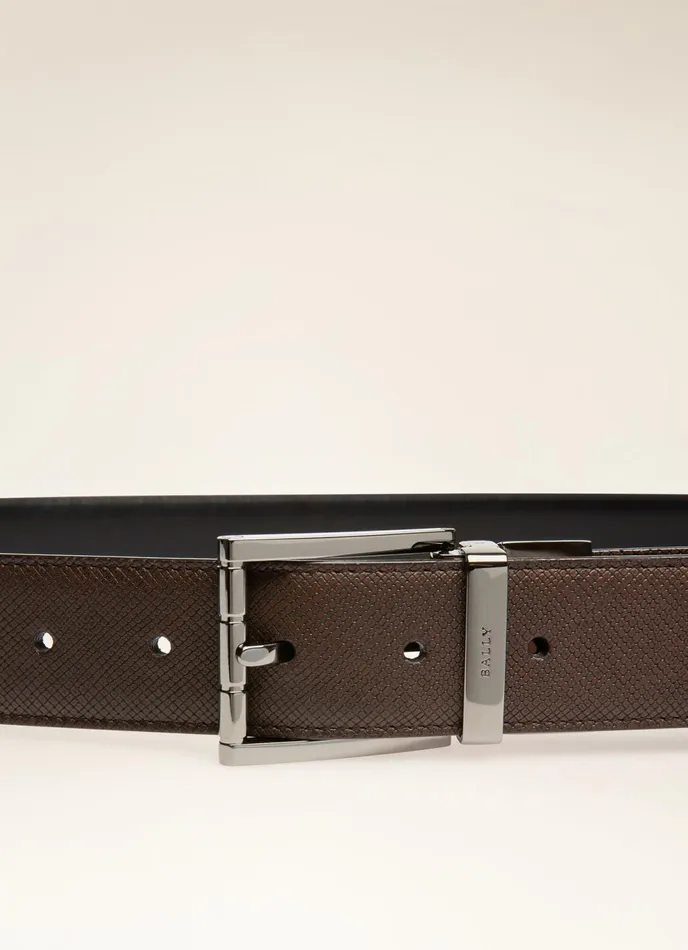 Men Bally Belts Astor 8211 Leather 35mm Belt In Brown and Black