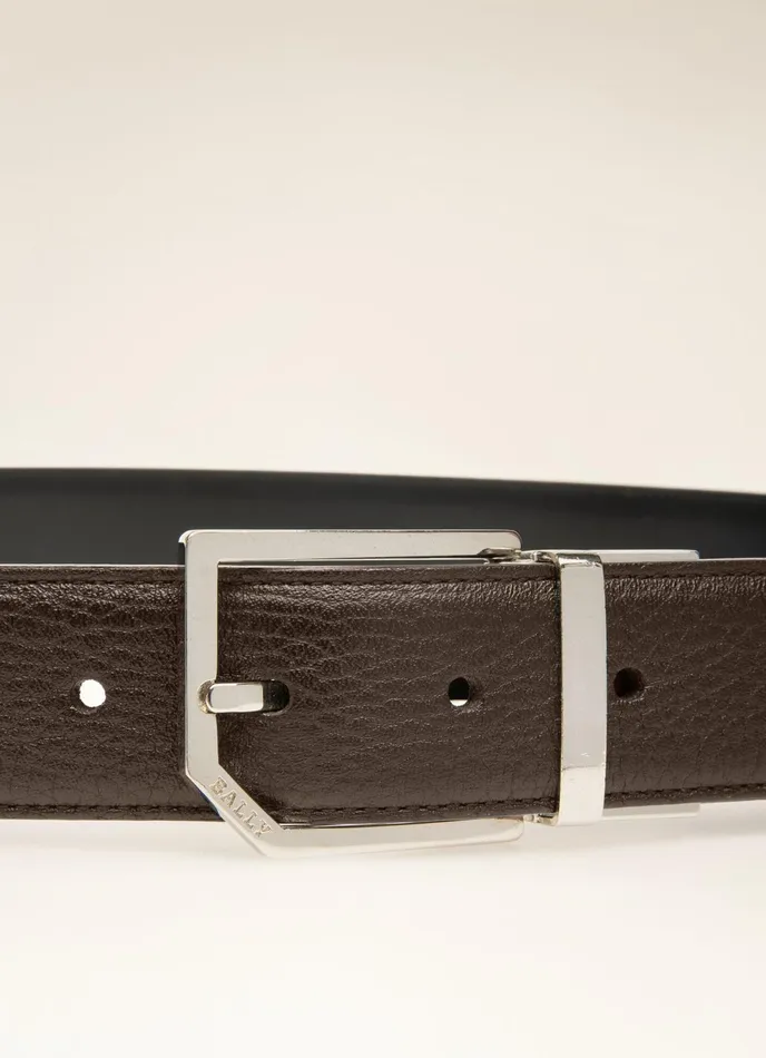 Men Bally Belts Charlton 8211 Leather 35mm Belt In Brown and Black