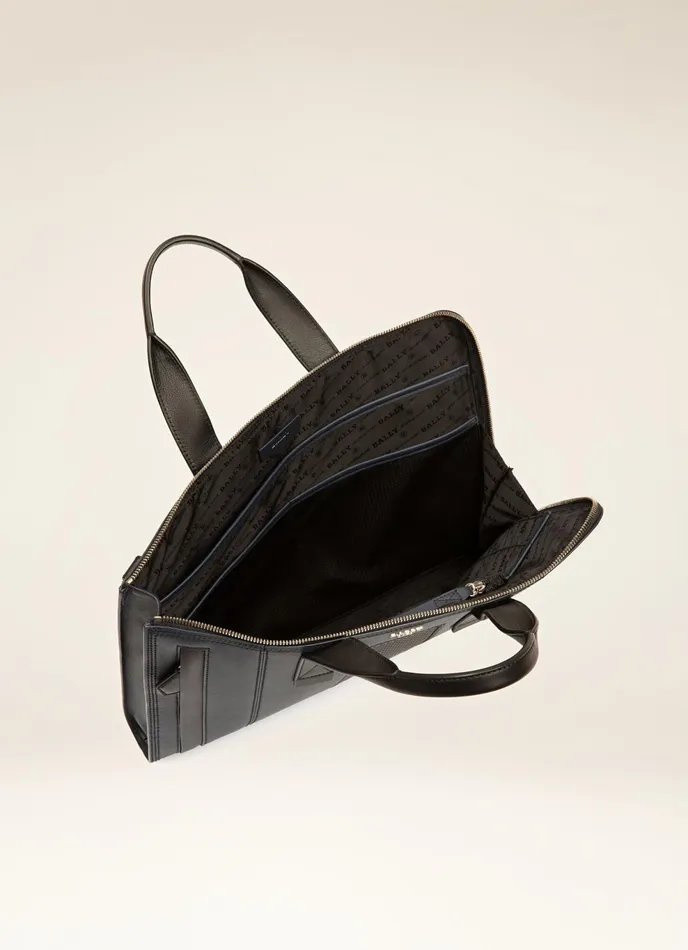 Men Bally Business Bags Henri 8211 Leather Business Bag In Navy
