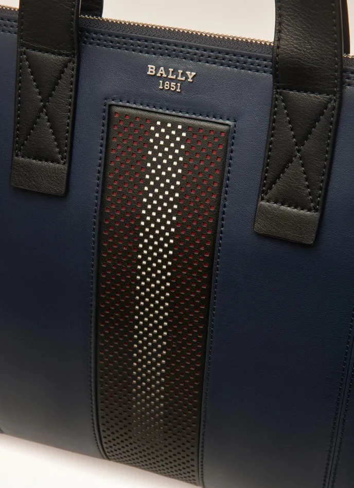 Men Bally Business Bags Henri 8211 Leather Business Bag In Navy