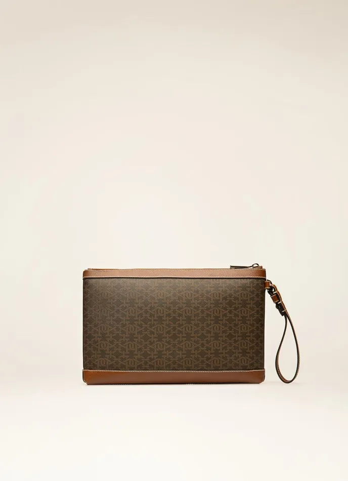 Men Bally Clutches and Portfolios Chanley 8211 TPU Clutch Bag In Brown