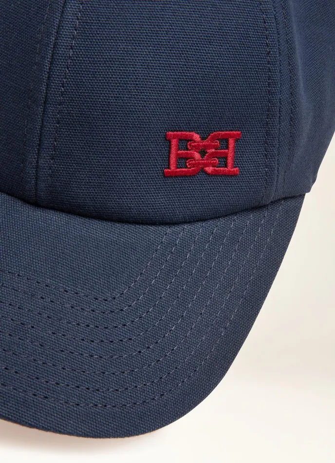 Men Bally Gloves And Hats BChain Cap 8211 Cotton Hat In Navy