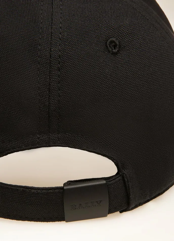 Men Bally Gloves And Hats Logo Baseball Cap 8211 Cotton Hat In Black