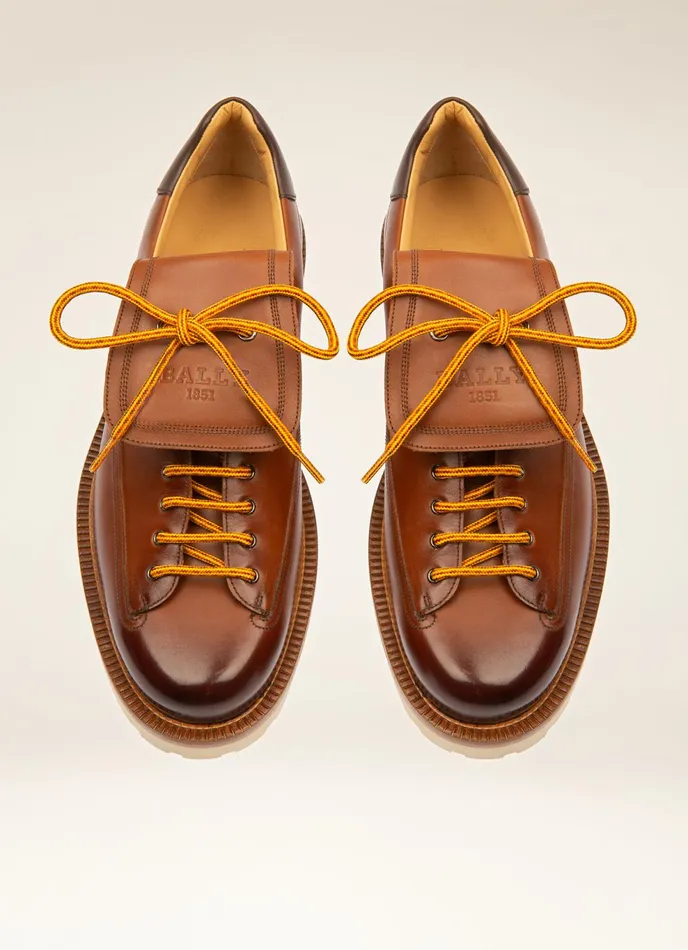 Men Bally LaceUps And Monks Norton 8211 Leather Derby Shoes In Brown