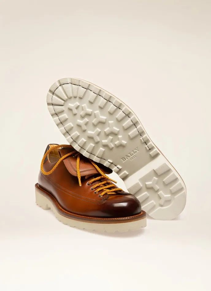 Men Bally LaceUps And Monks Norton 8211 Leather Derby Shoes In Brown
