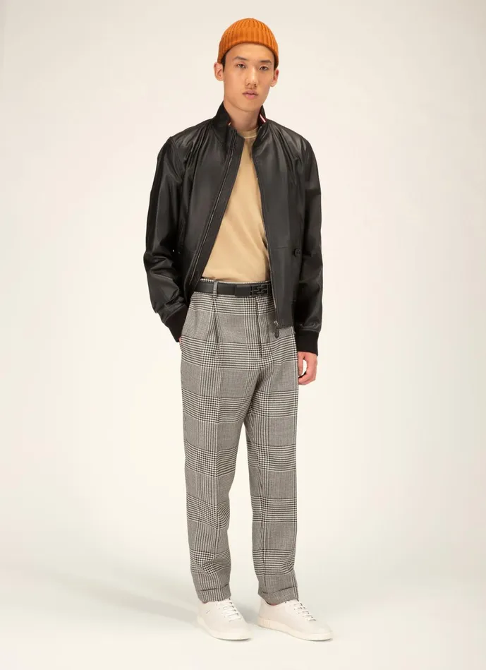 Men Bally Leather Bomber Jacket 8211 Leather Outerwear In Black