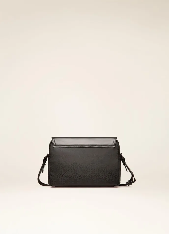 Men Bally Messenger Bags Andres Small 8211 Recycled Fabric and Leather Messenger Bag In Black