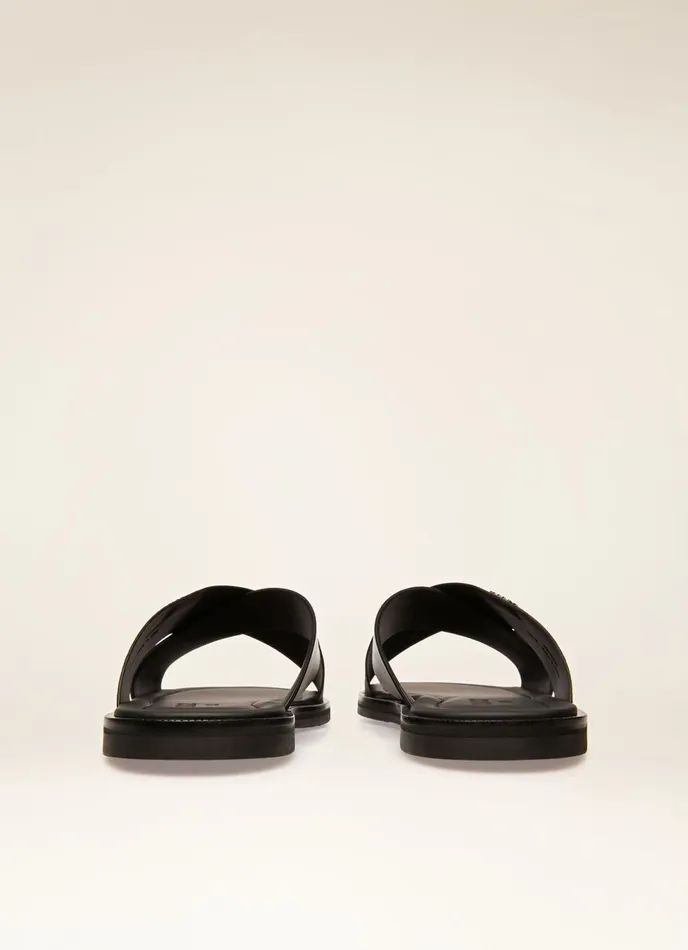 Men Bally Sandals And Slides Jair 8211 TPU and Leather Sandals In Brown and Black