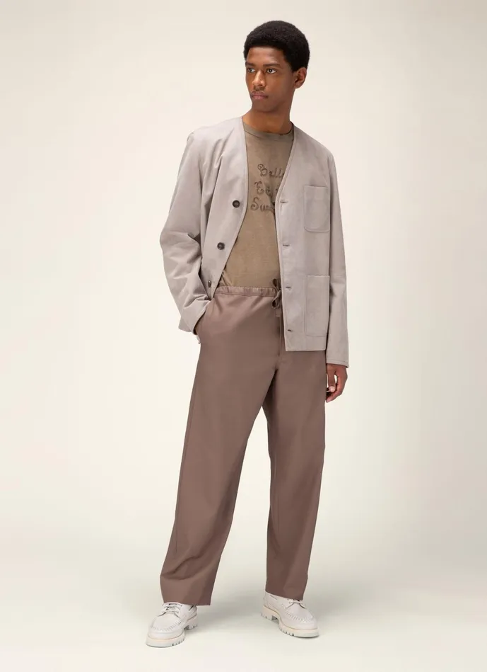 Men Bally Shirts And TShirts Embroidered TShirt 8211 Cotton Top In Brown
