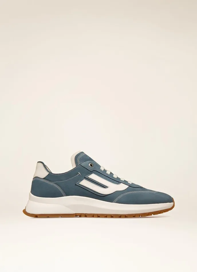 Men Bally Sneakers Demyl 8211 Leather Sneakers In Blue and White