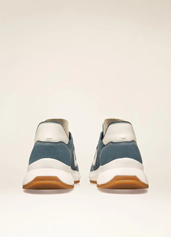 Men Bally Sneakers Demyl 8211 Leather Sneakers In Blue and White