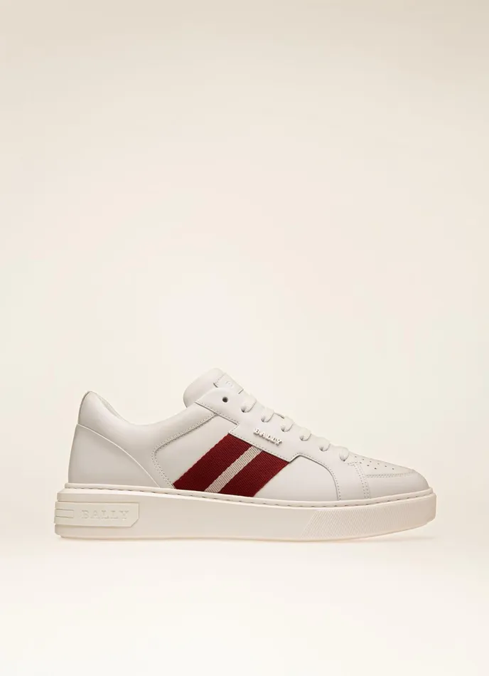 Men Bally Sneakers Moony 8211 Leather Sneakers In White