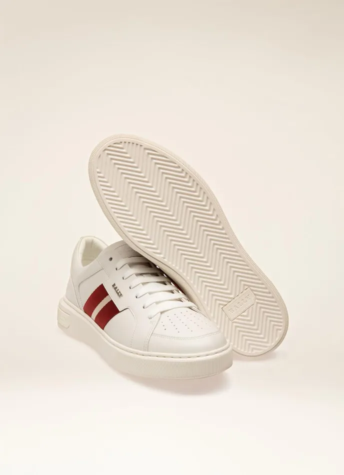 Men Bally Sneakers Moony 8211 Leather Sneakers In White