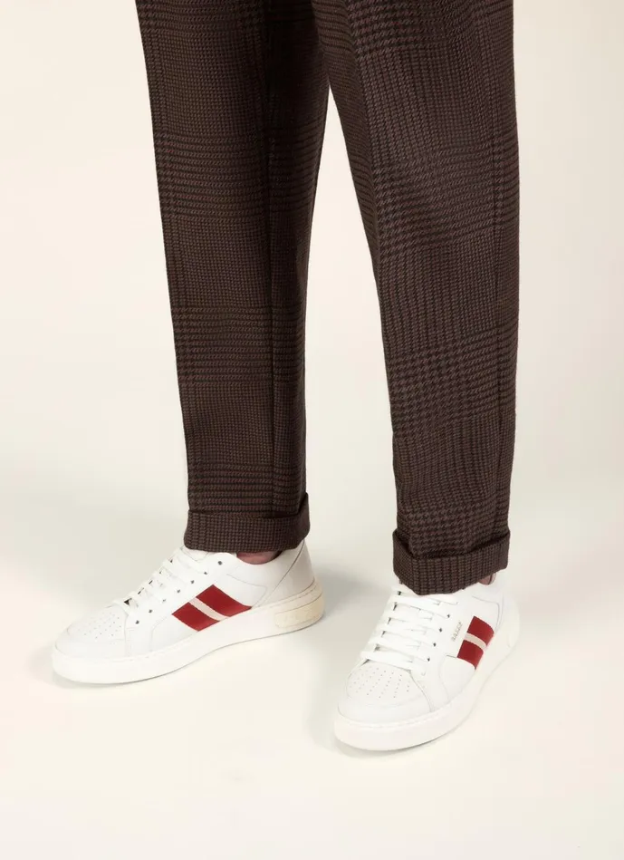 Men Bally Sneakers Moony 8211 Leather Sneakers In White