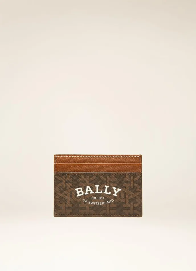 Men Bally Wallets Bhar 8211 TPU Card Holder In Brown