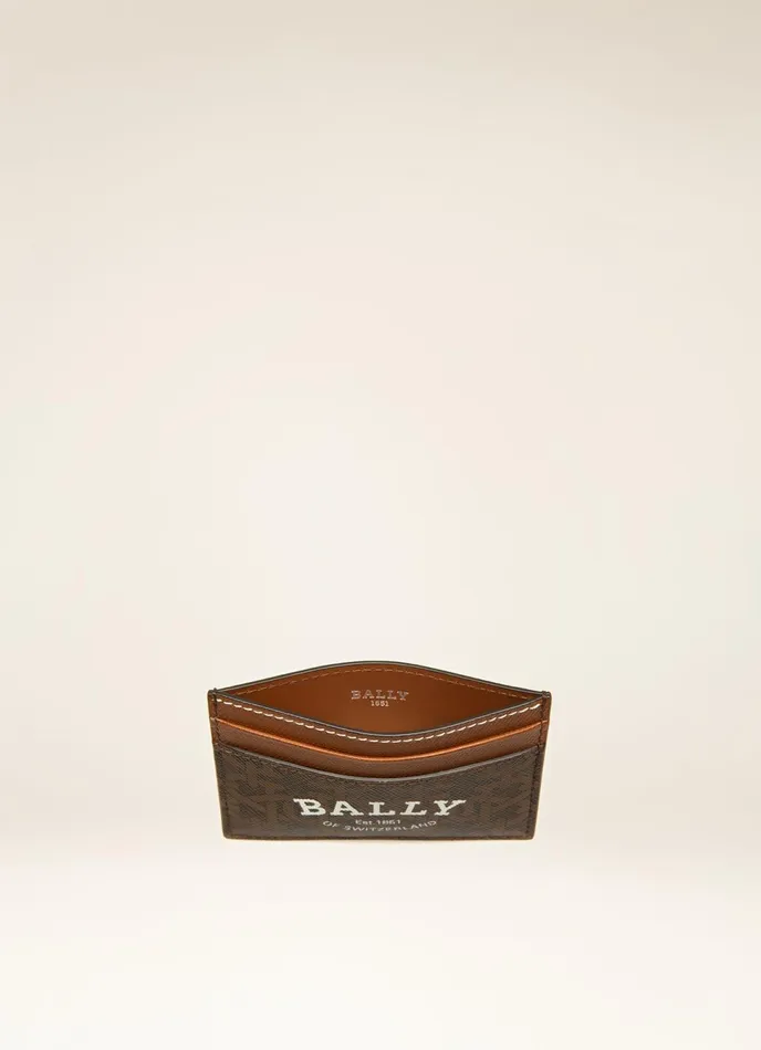 Men Bally Wallets Bhar 8211 TPU Card Holder In Brown